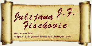 Julijana Fišeković vizit kartica